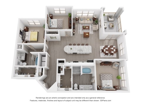 a 3 bedroom floor plan of a 2100 sq ft house